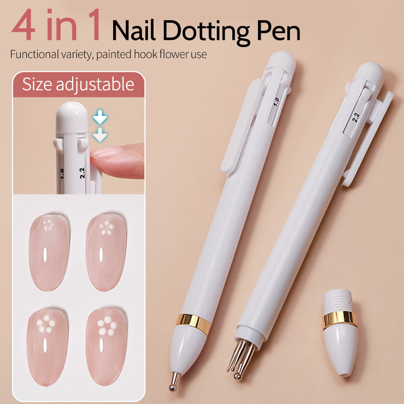 4 in 1 Nail Art Dotting Pen Rhinestone Picker
