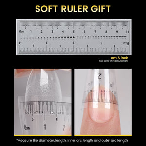 288pcs Short Oval Pre-File Nail Tips 12 Different Sizes Nail Tips No Brand