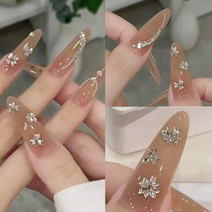 50pcs White Rhombus Rhinestones #01