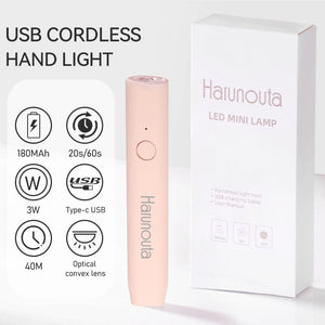 3W Type-C USB Cordless Hand Light Nail Dryer Tools & Accessories Harunouta