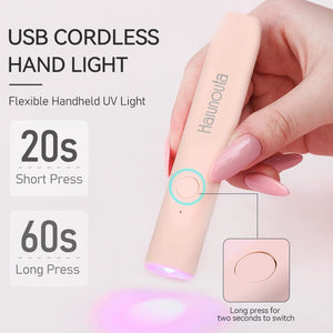 3W Type-C USB Cordless Hand Light Nail Dryer Tools & Accessories Harunouta