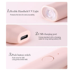 3W Type-C USB Cordless Hand Light Nail Dryer Tools & Accessories Harunouta