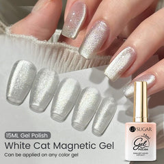 White Cat Magnetic Gel 15ml Gel Nail Polish UR SUGAR