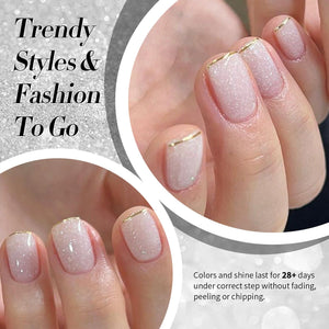 White Snow Glitter Jelly Gel Polish 15ml Gel Nail Polish BORN PRETTY