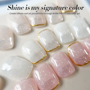 White Snow Glitter Jelly Gel Polish 15ml Gel Nail Polish BORN PRETTY