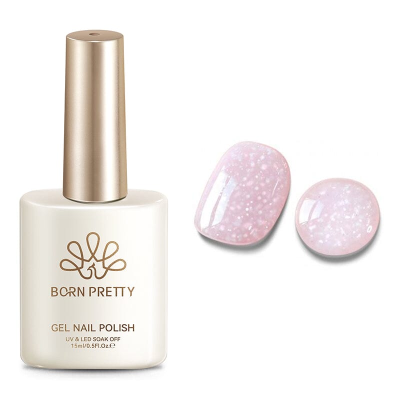Pink Snow Glitter Jelly Gel 15ml Gel Nail Polish BORN PRETTY