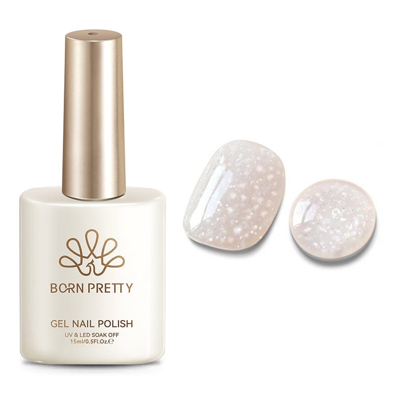 Nude Snow Glitter Jelly Gel 15ml Gel Nail Polish BORN PRETTY