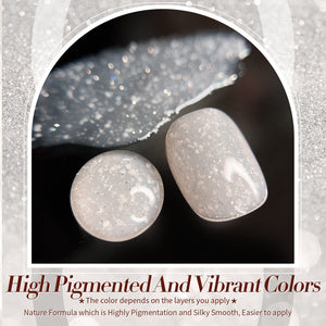 Nude Snow Glitter Jelly Gel Polish 15ml Gel Nail Polish BORN PRETTY