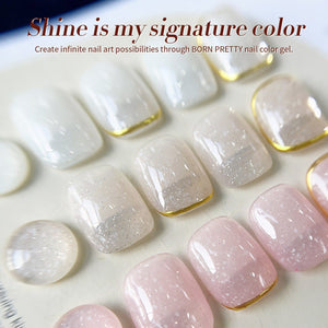 Nude Snow Glitter Jelly Gel Polish 15ml Gel Nail Polish BORN PRETTY