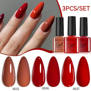 3pcs 7ml Color Gel Polish Set Gel Nail Polish LILYCUTE 10