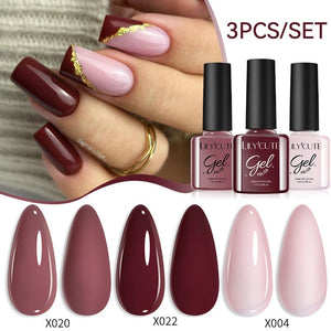 3pcs 7ml Color Gel Polish Set Gel Nail Polish LILYCUTE 13