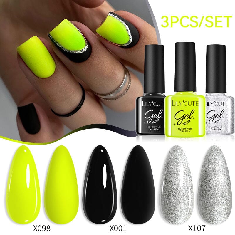 3pcs 7ml Color Gel Polish Set Gel Nail Polish LILYCUTE 15