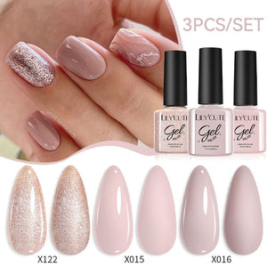 3pcs 7ml Color Gel Polish Set Gel Nail Polish LILYCUTE 22