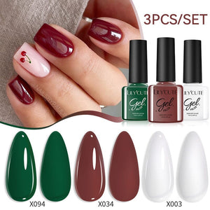 3pcs 7ml Color Gel Polish Set Gel Nail Polish LILYCUTE 35