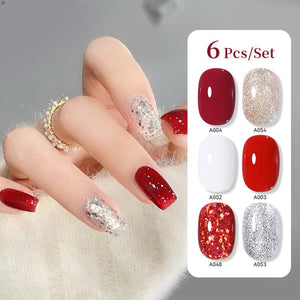6pcs 15ml Nail Gel Set Gel Nail Polish UR SUGAR Set 12