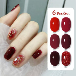 6pcs 15ml Nail Gel Set Gel Nail Polish UR SUGAR Set 06