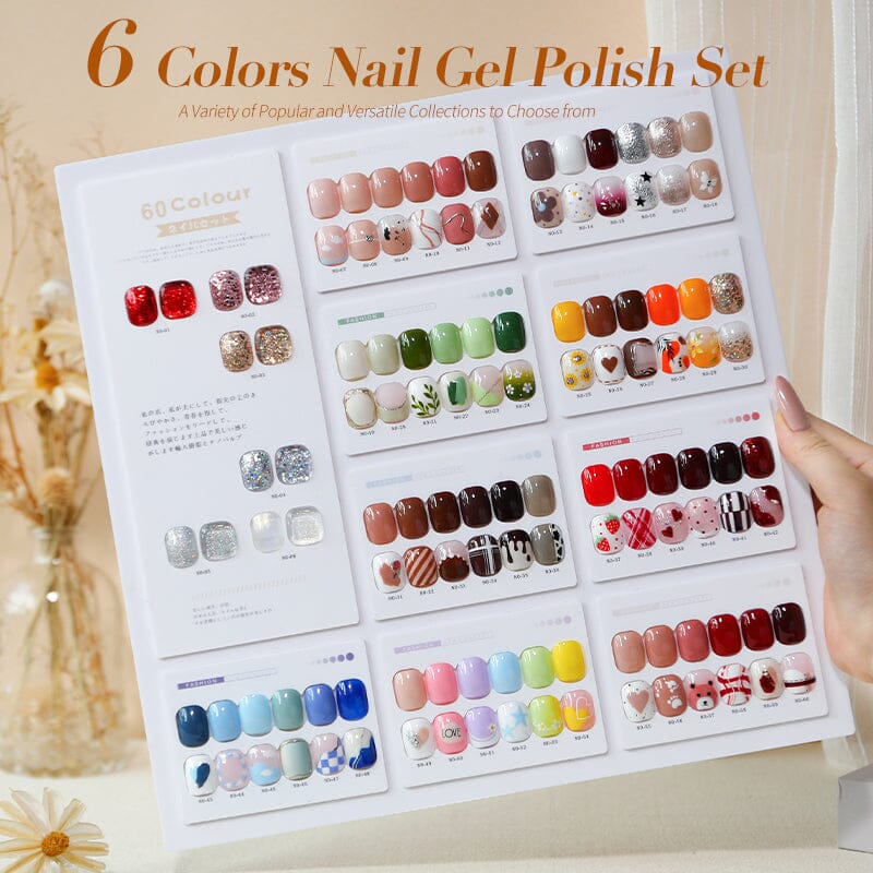 6pcs 15ml Nail Gel Set Gel Nail Polish UR SUGAR
