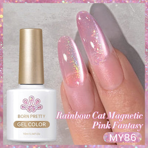 Water Light Rainbow Cat Magnetic Gel Polish MY84-MY89 10ml Gel Nail Polish BORN PRETTY MY86