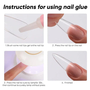 5pcs Nail Glue 2g Nail Tips No Brand