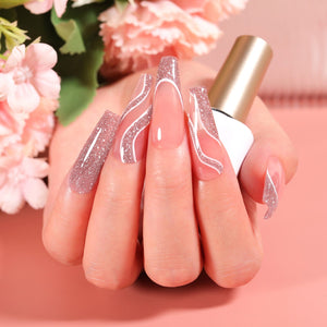 6 Colors Red Black Reflective Glitter Gel Polish Set 7ml Gel Nail Polish BORN PRETTY