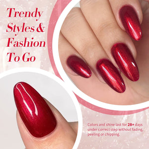 Shimmer Pearl Gel Polish Scarlet Ruby 15ml Gel Nail Polish BORN PRETTY