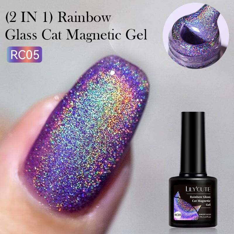 Rainbow Glass Cat Magnetic Gel RC05 7ml Gel Nail Polish LILYCUTE