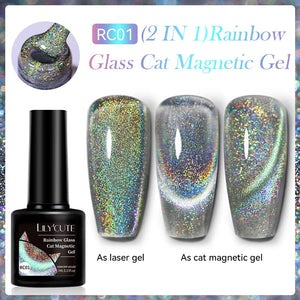 Rainbow Glass Cat Magnetic Gel RC01 7ml Gel Nail Polish LILYCUTE