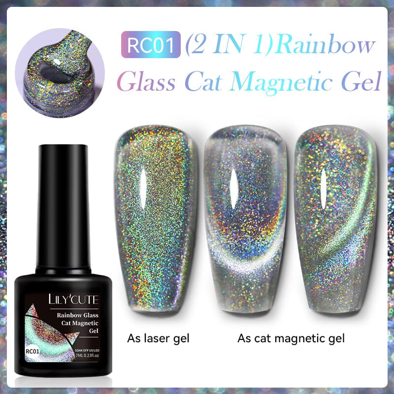 Rainbow Glass Cat Magnetic Gel RC01 7ml Gel Nail Polish LILYCUTE