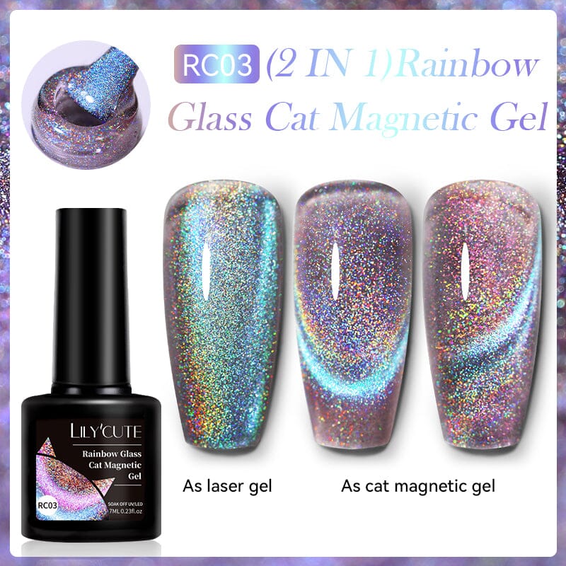 Rainbow Glass Cat Magnetic Gel RC03 7ml Gel Nail Polish LILYCUTE
