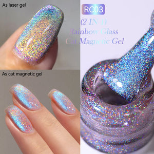 Rainbow Glass Cat Magnetic Gel RC04 7ml Gel Nail Polish LILYCUTE