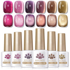 6 Colors Mystic Twilight Cat Magnetic Gel 7ml with Magnetic Stick Gel Nail Polish BORN PRETTY