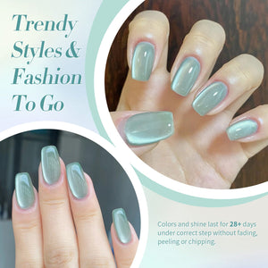 Green Moonlight Cat Magnetic Gel 15ml Gel Nail Polish BORN PRETTY