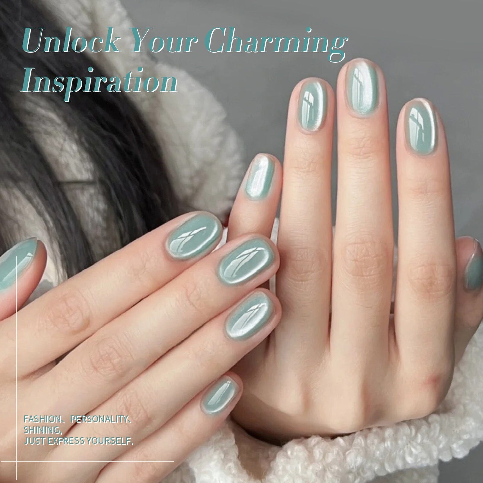 Green Moonlight Cat Magnetic Gel 15ml Gel Nail Polish BORN PRETTY