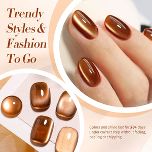 Brown Moonlight Cat Magnetic Gel Polish 15ml Gel Nail Polish BORN PRETTY