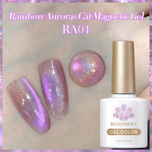 Rainbow Auroras Cat Magnetic Gel 10ml Gel Nail Polish BORN PRETTY RA04