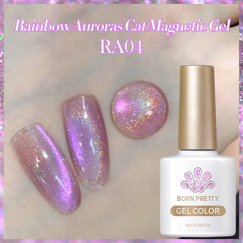 Rainbow Auroras Cat Magnetic Gel 10ml Gel Nail Polish BORN PRETTY RA04
