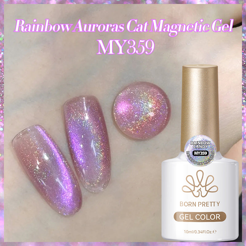 Auroras Cat Magnetic Gel MY359 Rainbow Candy 10ml HEMA/TPO FREE