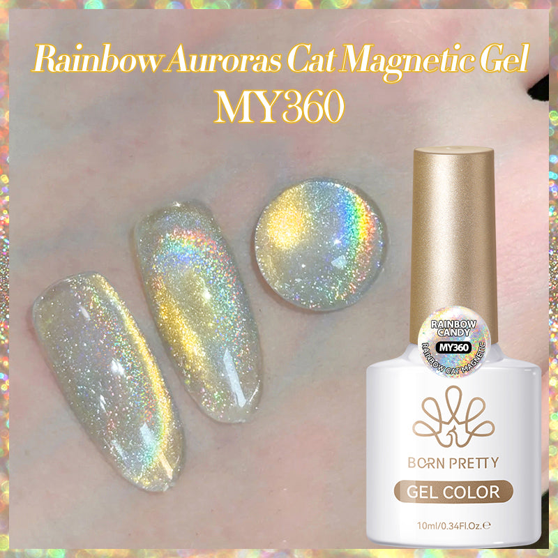 Auroras Cat Magnetic Gel MY360 Rainbow Candy 10ml HEMA/TPO FREE