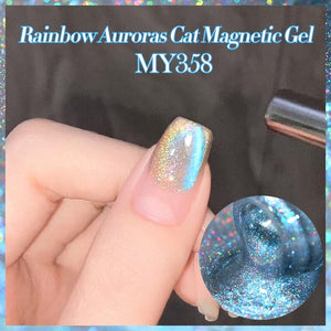 Auroras Cat Magnetic Gel MY358 Rainbow Candy 10ml HEMA/TPO FREE Gel Nail Polish BORN PRETTY