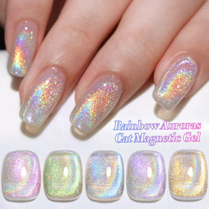 Rainbow Auroras Cat Magnetic Gel 10ml Gel Nail Polish BORN PRETTY
