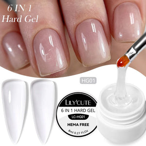 6 in 1 Hard Gel 8ml Extension Nail Gel LILYCUTE LC-HG01