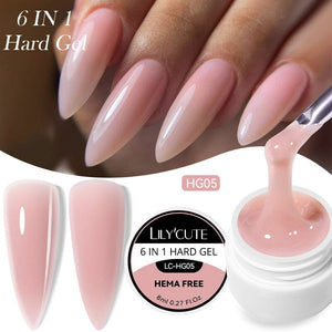 6 in 1 Hard Gel 8ml Extension Nail Gel LILYCUTE LC-HG05