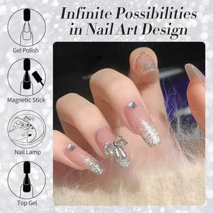 Silver Platinum Cat Magnetic Gel Polish 15ml Gel Nail Polish BORN PRETTY