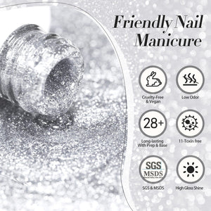 Silver Platinum Cat Magnetic Gel Polish 15ml Gel Nail Polish BORN PRETTY