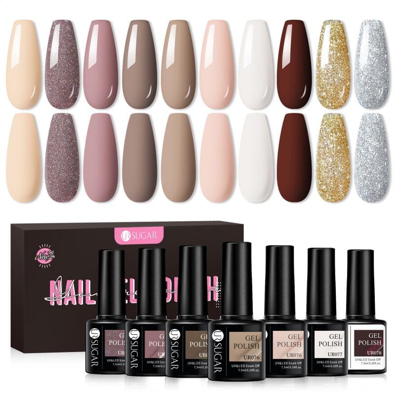 10 Colors Gel Polish Set A Little Bit Nude 7.5ml