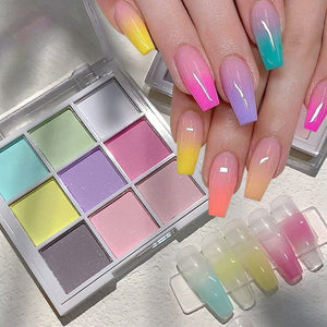 9 Grids Solid Ombre Nail Powder Nail Powder No Brand