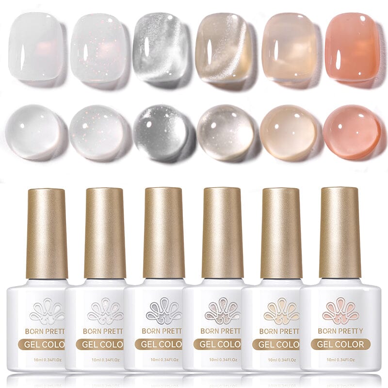 6 Colors Nude Milk Gel Polish Set 10ml Gel Nail Polish BORN PRETTY