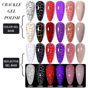 Crackle Gel Polish 7ml Gel Nail Polish LILYCUTE