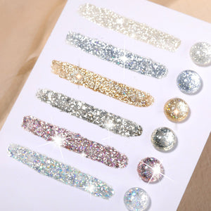 6 Colors Silver Gold Nail Glitter Sequins Gel Polish Set 7ml Gel Nail Polish BORN PRETTY