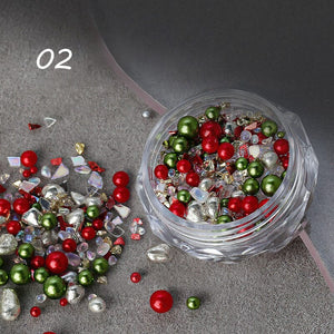 Christmas Peals Stones 3D Nail Decoration Nail Decoration No Brand 02